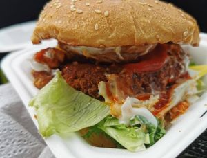 Derty burger at Sowl Fuud in Gloucester