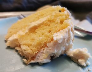 Lemon drizzle cake at Sowl Fuud in Gloucester