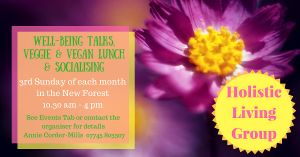 The group meet 3rd Sunday of each month (not August). at Holistic Living Group in Lyndhurst