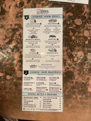 Menu June 2024  at Tacoria in Princeton