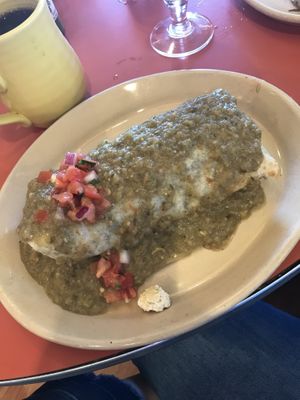 They made the burrito vegan for me! Got tofu instead of eggs. It’s a MONSTER. glad they have substitutes    at Snooze in Westminster