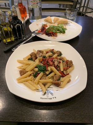 Vegan pasta at La Pizzeria in Campbell