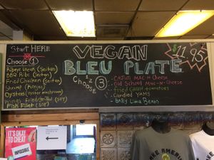 Bleu plate menu at Cool Al's in Jackson