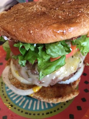 Habanero/jalapeño/onion Impossible burger  at Cool Al's in Jackson