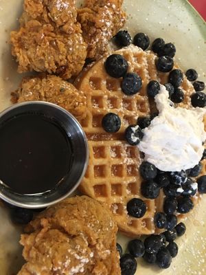 Vegan Chicken and waffles at Cool Al's in Jackson