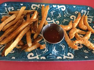 Vegan shrimp and fries at Cool Al's in Jackson