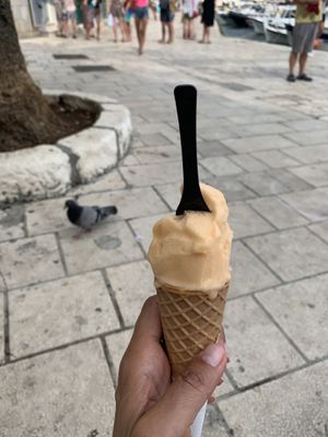 Melon ice cream  at Icy Bar in Hvar