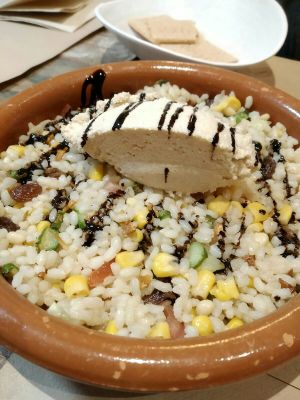 Arroz con queso cremoso at La Huella Vegana - Las Rozas in Madrid