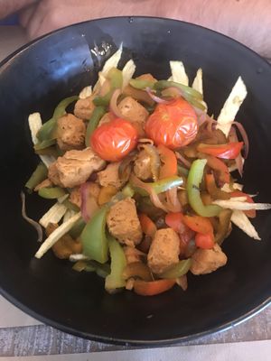 Cazuelita de Soja y patatas at La Huella Vegana - Las Rozas in Madrid
