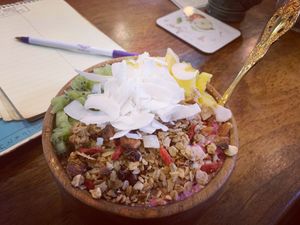 Pink dragon bowl at Green Lane Naturals in Green Lane