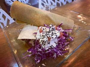 Veggie wrap at Green Lane Naturals in Green Lane