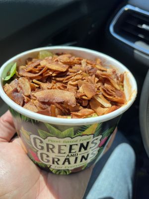 Scramble bowl + coconut bacon   at Greens and Grains in Shrewsbury