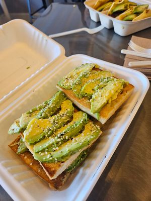 Avocado toast.. at Greens and Grains in Shrewsbury