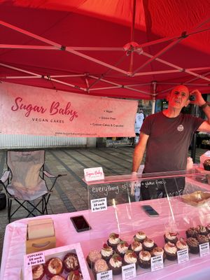 So excited to see an all vegan store at the Manly market   at Sugar Baby in Dee Why