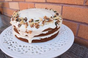 Rustic Carrot Cake with walnuts at Sugar Baby in Dee Why