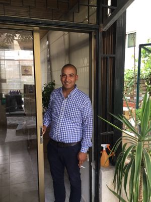 Mohee, the manager of Green Shop. at The Greenshop in Amman