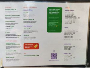 English menu at O Burrito in Coimbra