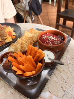 2 sauce platter   at O Burrito in Coimbra