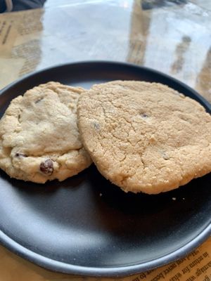 Vegan chocolate chip cookies  at NovelTea Coffeehouse & Bakery in Truro