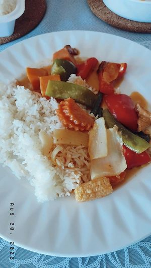 Curry com legumes. Adocicado e levemente apimentado. at The Blue Elephant in Bedford