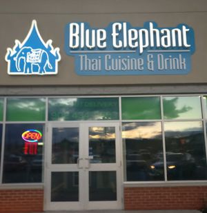 Store front at The Blue Elephant in Bedford