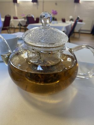 Cool glass teapot #Veganuary at The Vegan Cakery in Leicester