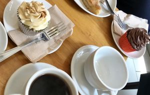 Vegan Cakery chai & chocolate cupcakes, bought in Cafe Mbriki (they post on Twitter every time they get a fresh stock in). at The Vegan Cakery in Leicester