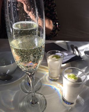 Vegan afternoon tea: complementary Prosecco and lime mousse! at The Vegan Cakery in Leicester