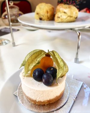 Vegan afternoon tea: cheesecake at The Vegan Cakery in Leicester