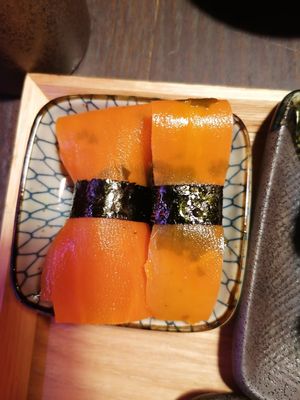 Salmon Nigiri at Kansha in Munich