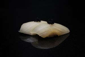 kohlrabi nigiri at Kansha in Munich