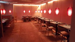 Inside seating at Kansha in Munich