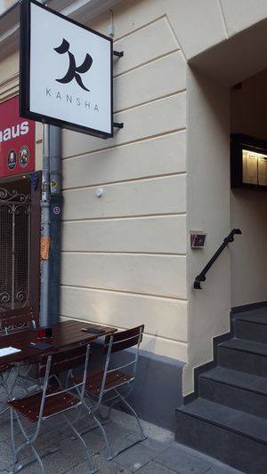 Outside front at Kansha in Munich
