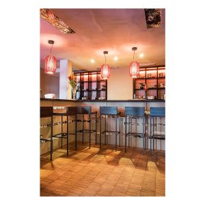 Beautiful bar where all the action takes place at Kansha in Munich