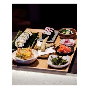 Our tray sets are one of a kind, you've never had japanese like that at Kansha in Munich