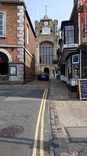 Fletcher's house is next to the lovely historic St Mary's church. at Fletcher's House in Rye