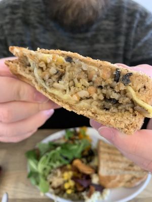 Cheese and haggis toastie at Glaisnock Café and Guest House in Wigtown