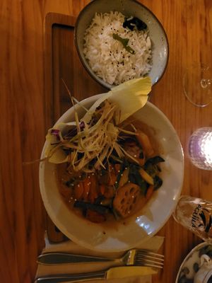 Rotes Thai Curry at Mic Moc in Tarifa