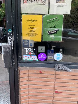 New store hours (pic taken 5/7/21) at NuVegan in Richmond