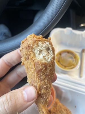 Chicken drummies inside  at NuVegan in Richmond