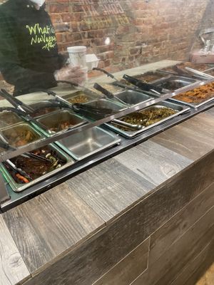A la carte food bar (hot)  at NuVegan in Richmond