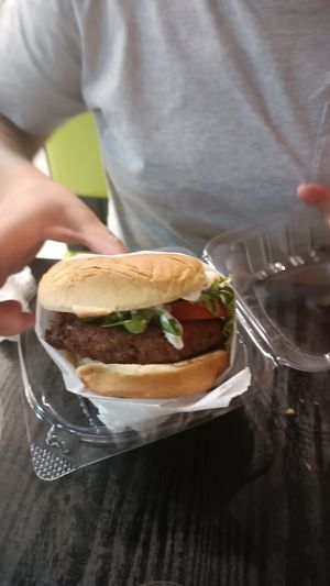 Crab cake sandwich at NuVegan in Richmond