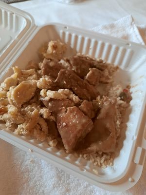 Sesame tofu & Mac cheese at NuVegan in Richmond