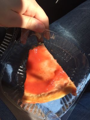 Strawberry cheesecake. So good I couldn’t wait to take a bite at NuVegan in Richmond