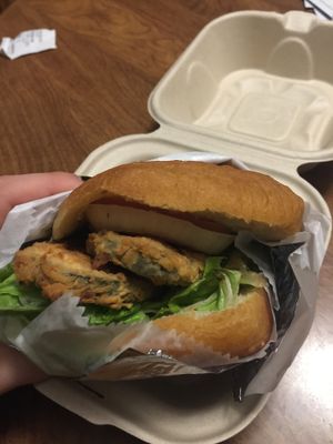 Fish sandwich  at NuVegan in Richmond