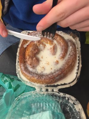 Monstrous cinnamon roll at NuVegan in Richmond