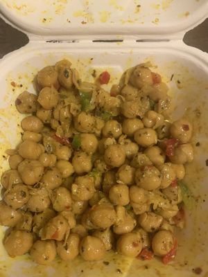 Curried chickpeas at NuVegan in Richmond
