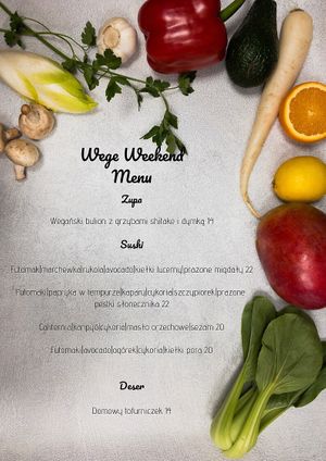VEGAN menu at Hachiko Sushi in Warsaw