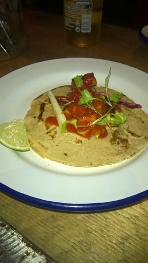 Korean soy taco at Mexico 70 in Sunderland
