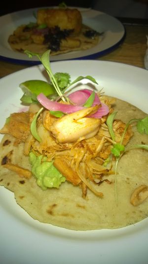 Jackfruit carnitas taco at Mexico 70 in Sunderland